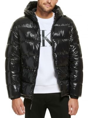 Мужская пуховая куртка high shine с капюшоном Calvin Klein черный