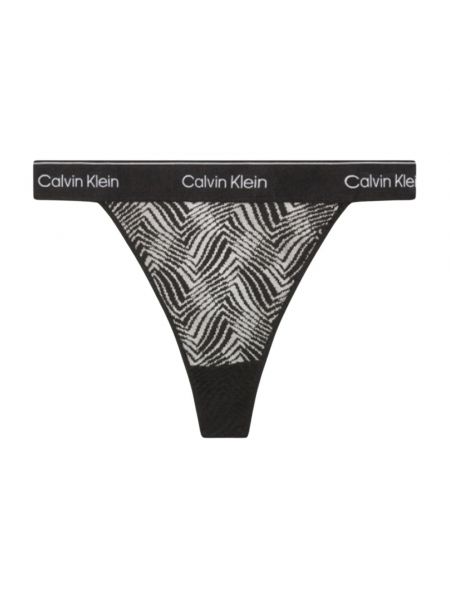 Jeansy koronkowe Calvin Klein Underwear czarne