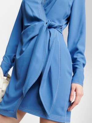 Mini vestido de crepé Veronica Beard azul