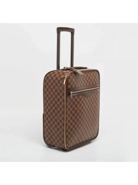 Bolsa de viaje de cuero Louis Vuitton Vintage marrón