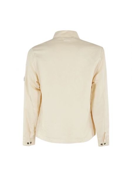Camisa de lino de algodón C.p. Company beige