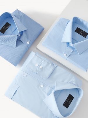 Рубашка с длинным рукавом Marks & Spencer синяя