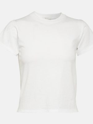 T-shirt di cotone in jersey The Row bianco