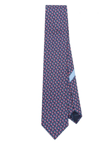 Cravată de mătase cu imprimeu geometric Ferragamo