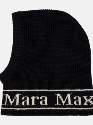 Μάλλινος σκούφος Max Mara μαύρο
