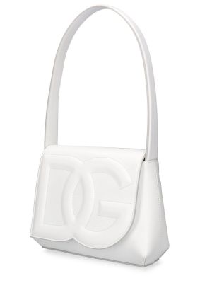 Δερμάτινη τσάντα ώμου Dolce & Gabbana λευκό