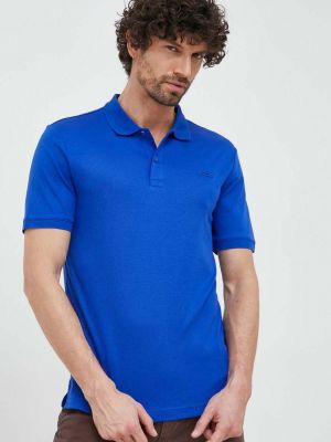 Pamučna polo majica jednobojna Calvin Klein plava