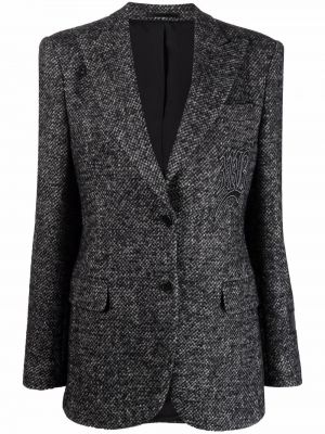 Blazer ricamato Maison Bohemique grigio