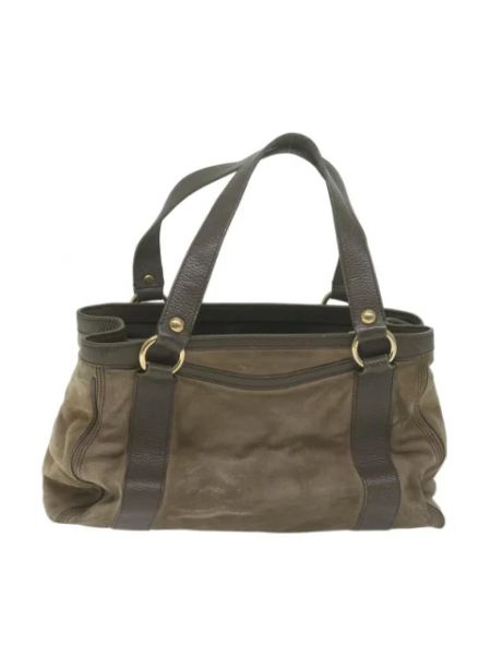 Retro wildleder shopper handtasche mit taschen Celine Vintage braun