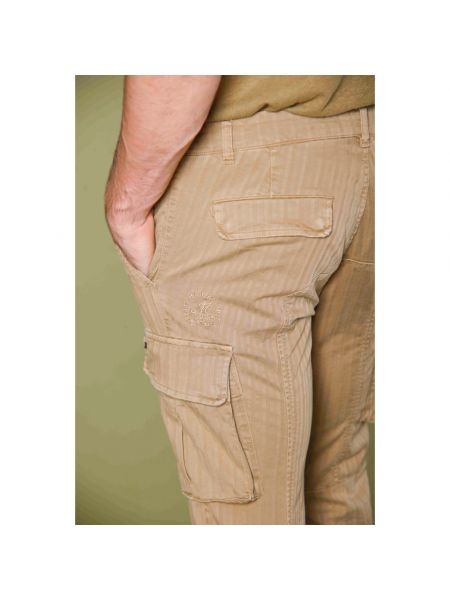 Pantalones cargo slim fit de algodón Mason's verde
