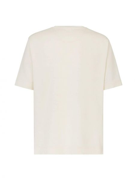 Camiseta con bolsillos de malla Fendi blanco