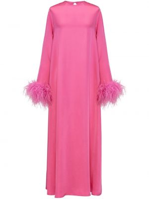 Maksi haljina sa perjem Sleeper ružičasta