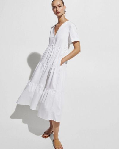 Платье Massimo Dutti, белое