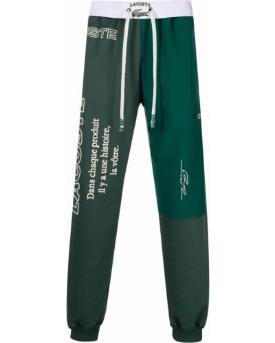 Pantalones de chándal con bordado Lacoste verde