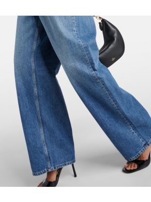 Kõrge vöökohaga sirged teksapüksid Valentino sinine
