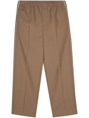 Pantalon slim avec applique Gucci marron