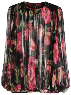 Ren trykt bluse Dolce & Gabbana rosa