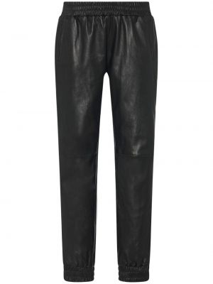 Pantaloni din piele Rosetta Getty negru