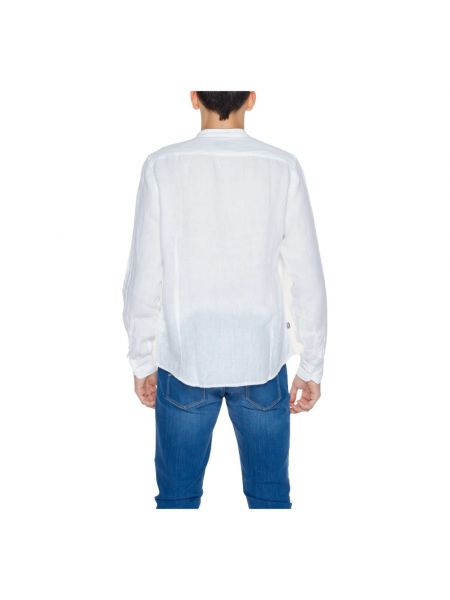 Camisa de lino manga larga Blauer blanco