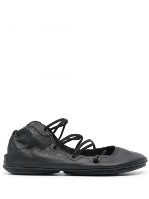 Ниски обувки с връзки с дантела Camper черно