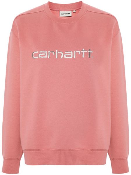 Brodeerattu collegepaita Carhartt Wip pinkki