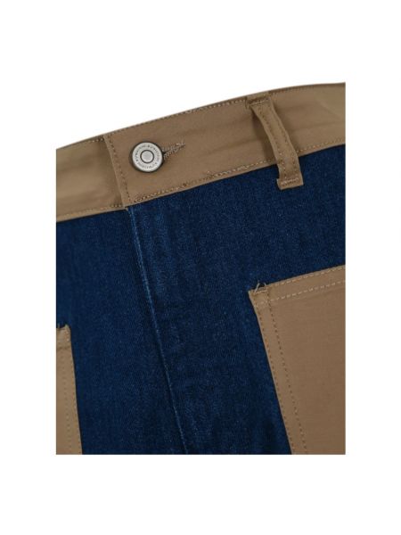Pantalones de cintura alta de algodón Mvp Wardrobe azul