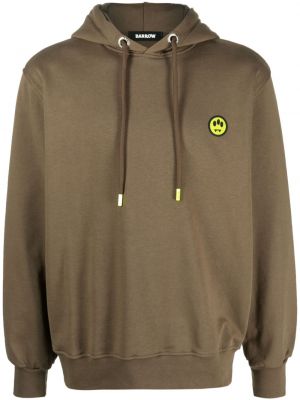 Jersey hoodie mit print Barrow braun