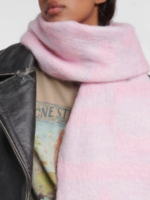 Fular de lână de mohair Acne Studios roz