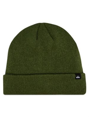 Dzianinowa czapka wełniana Quiksilver zielona