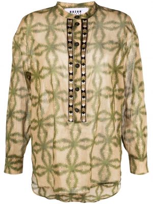 Блуза бродирана Bazar Deluxe зелено
