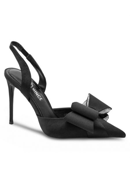 Полуотворени обувки с ток Eva Minge черно
