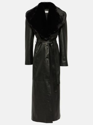 Δερμάτινο γυναικεία παλτό Magda Butrym μαύρο