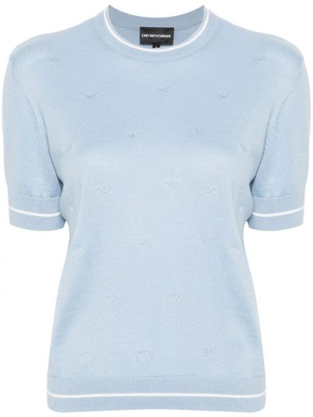 Strick top Emporio Armani blau