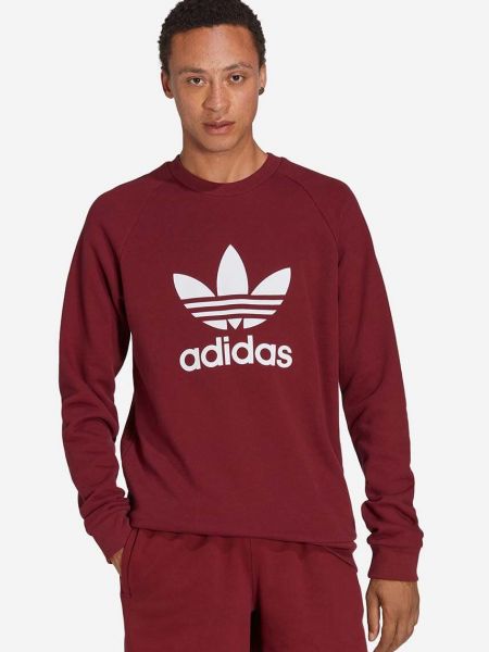 Hoodie s kapuljačom s printom Adidas Originals crvena