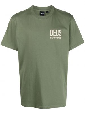 Тениска с принт Deus Ex Machina зелено