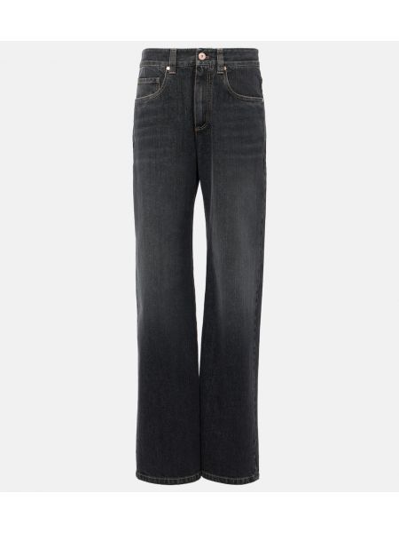 High waist bootcut jeans Brunello Cucinelli schwarz