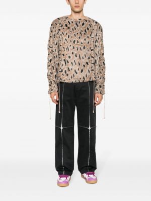 Pullover mit print mit leopardenmuster Bluemarble braun