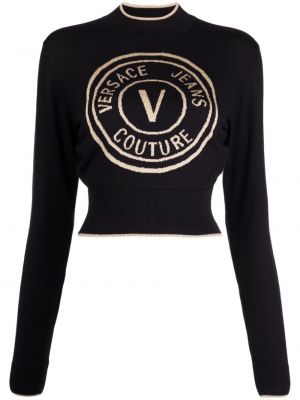 Pull en laine Versace Jeans Couture noir