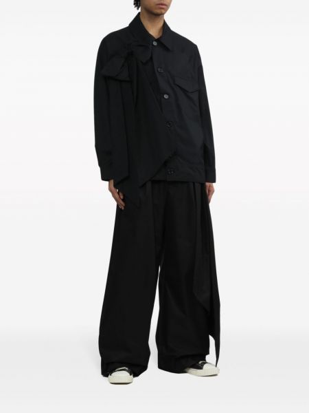 Spodnie z kokardką relaxed fit Simone Rocha czarne