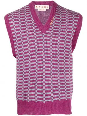 V-hals vest Marni rosa