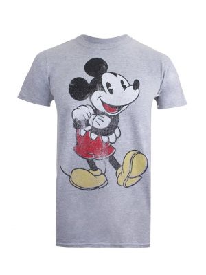 Хлопковая футболка ретро Disney серая