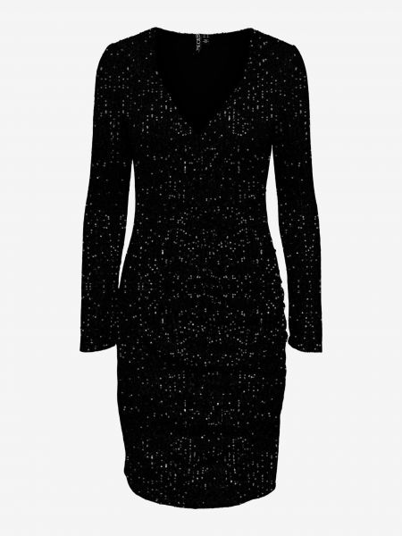 Šaty s flitry Pieces černé