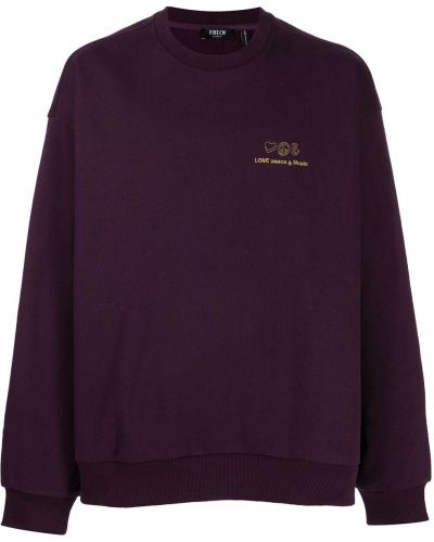 Пуловер с принт Five Cm виолетово