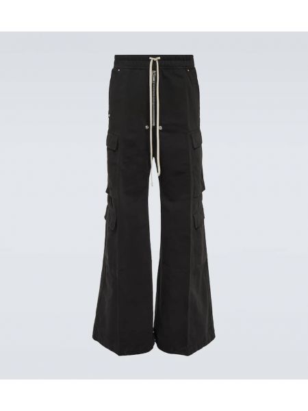 Czarne spodnie cargo bawełniane Drkshdw By Rick Owens