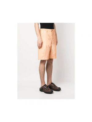 Pantalones cortos de algodón con estampado Jacquemus naranja