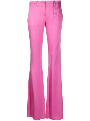Pantaloni din satin Philipp Plein roz