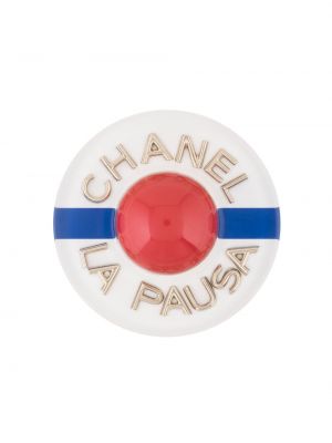 Broche Chanel Pre-owned blanc