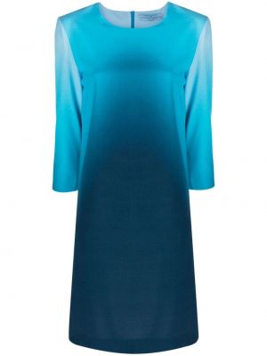 Spalvų gradiento rašto raštuotas suknele Ermanno Scervino mėlyna