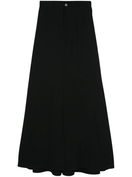 Plisované vlněné dlouhá sukně Balenciaga černé