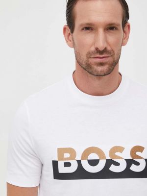Bavlněné tričko s potiskem Boss